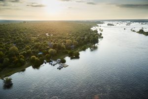 Aerial view of Victoria Falls River Lodge