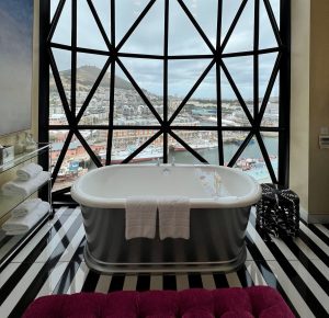 A bathroom at the Silo hotel in Cape Town, South Africa