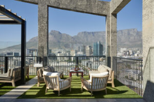 The rooftop bar at the Silo Hotel in Cape Town, South Africa