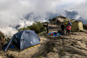 An example of a campsite in Peru