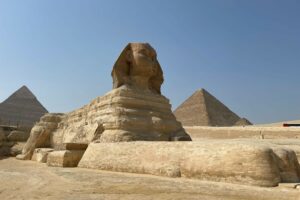 I was lucky to be able to return to Egypt this year, on a journey which included many exclusive experiences that can be arranged with special permission. One of these was a private visit to the paws of the Sphinx, instead of simply viewing it from afar. This extraordinary statue, with the head of a man and the body of a lion, is even more impressive up close!