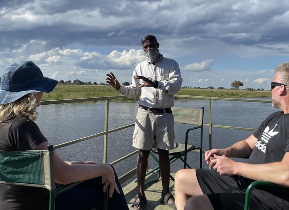 A boat ride in the Okavango Delta, Botswana