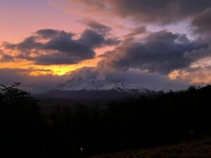 Sunset over Massif Mountain, Chile