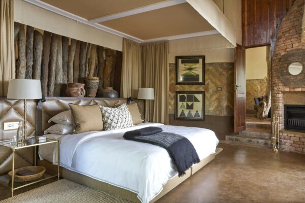 A suite at Singita Pamushana in Zimbabwe.