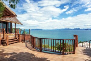 Upper deck, The Six Senses Yao Noi Hotel in Phuket, Thailand.