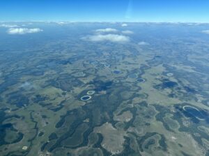 A view of the Pantanal from above.