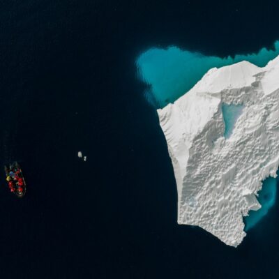 An iceberg from above.