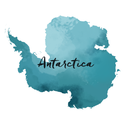 An outline of Antarctica.