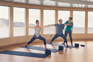 Yoga on the ship National Geographic Endurance.