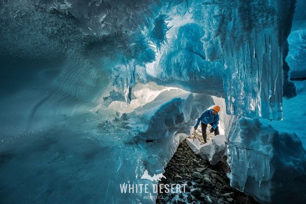 An ice cave in Antarctica