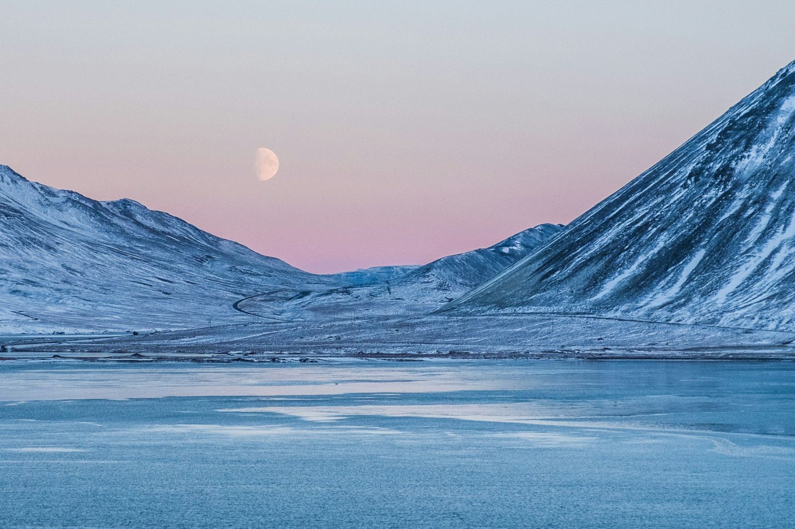 Landscape in the Arctic.