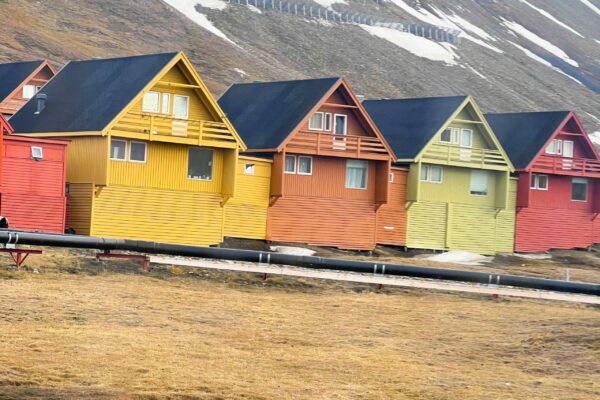 Homes in Svalbard, Norway.