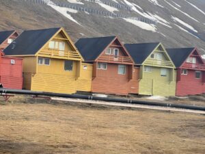 Homes in Svalbard, Norway.