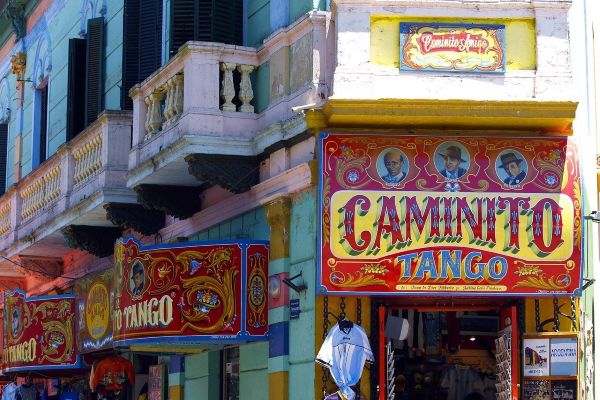 The La Boca neighborhood in Buenos Aires, Argentina.