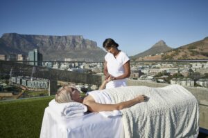 Outside spa treatment at The Silo Hotel in Cape Town