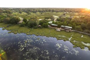 Arial view of Wilderness Vumbura Plains