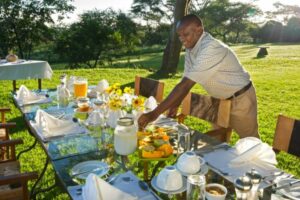 Dining at Lewa House