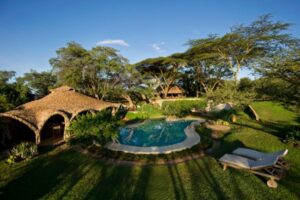 View of the pool at Lewa House
