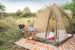 Tent in the African wilderness