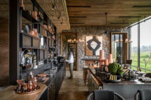 View of the bar at Singita Kwitonda Lodge
