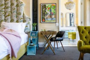 Bedroom at The Silo Hotel