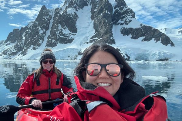 Kayaking in Antarctica.