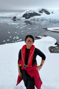 Nicole C in Antarctica.