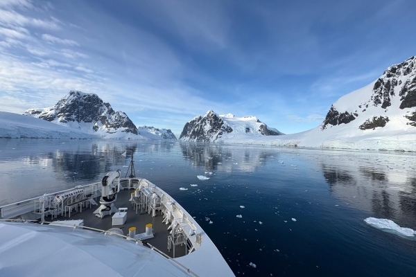 View from a boat in Antarctica.