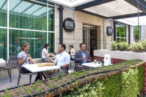 Santiago Ritz Carlton coffee shop.