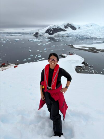 Nicole C in Antarctica.