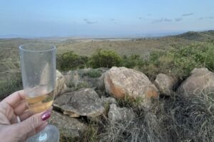 Champagne toast at Borana Conservancy