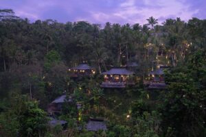 Arial view of Capella Ubud.