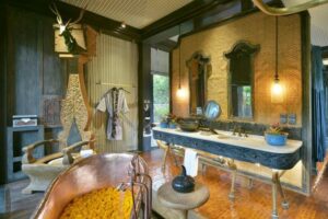 Bathroom at Capella Ubud.