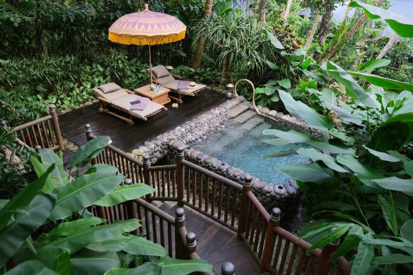 Private pool at Capella Ubud.