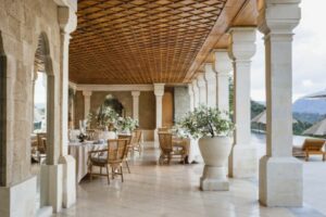 Dining area at Amankila.