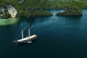 Arial view of Dewata ship.