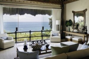 Living room overlooking the water