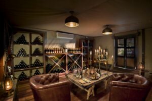 Wine cellar at Duba Plains.