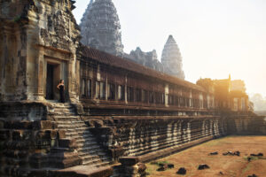 The ancient Roluos Group in Siem Reap, Cambodia.