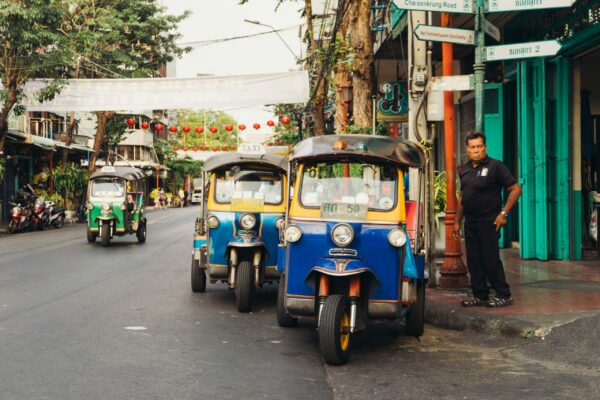 Tuk Tuks in Siem Reap, Cambodia.