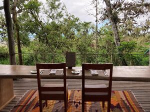 The lunch table at Galapagos Safari Camp.