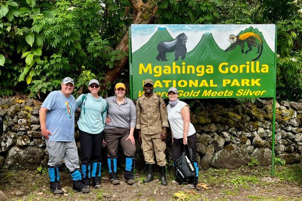 Elle and Callie Group Photo Gorilla Trekking.