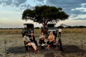 Advisors enjoying a sundowner.