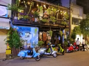 Vespa scooters in Ho Chi Minh City, Vietnam.