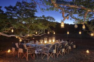 Dining area at Singita Pamushana.