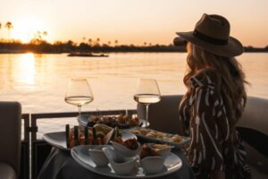 Boat dining experience at Victoria Falls River Lodge