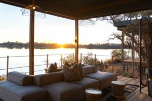 Deck at Victoria Falls River Lodge