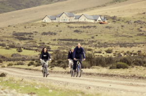 Biking riding at Eolo Hotel in Argentina.