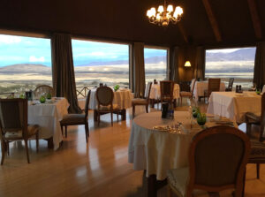 The Dining Room at Eolo Hotel in Argentina.