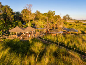 A camp in the Okavango Delta, Botswana